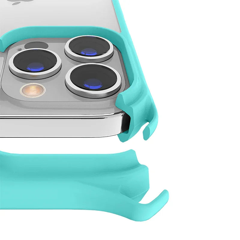 Itskins Hybrid Sling iPhone 13 Pro Max Cover - Light Blue - Tashqila Itskins Hybrid Sling iPhone 13 Pro Max Cover - Light Blue - Tashqila